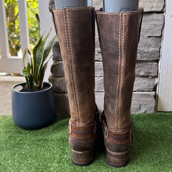 Oak Tree Farms Mid Calf Leather Square Toe Womens Cowgirl Boots - Picture 5 of 13